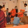 Poojya swamiji and Ma with representatives of the Organization of Hindu Malayalees